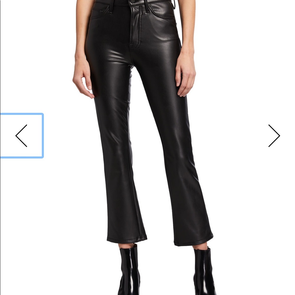 Mother Insider Ankle Vegan Leather bootcut Pants
